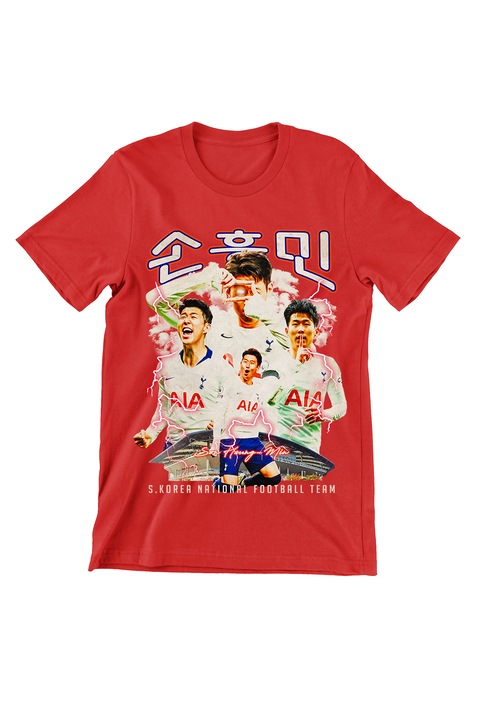 Férfi futball póló, Son, piros, 4XL