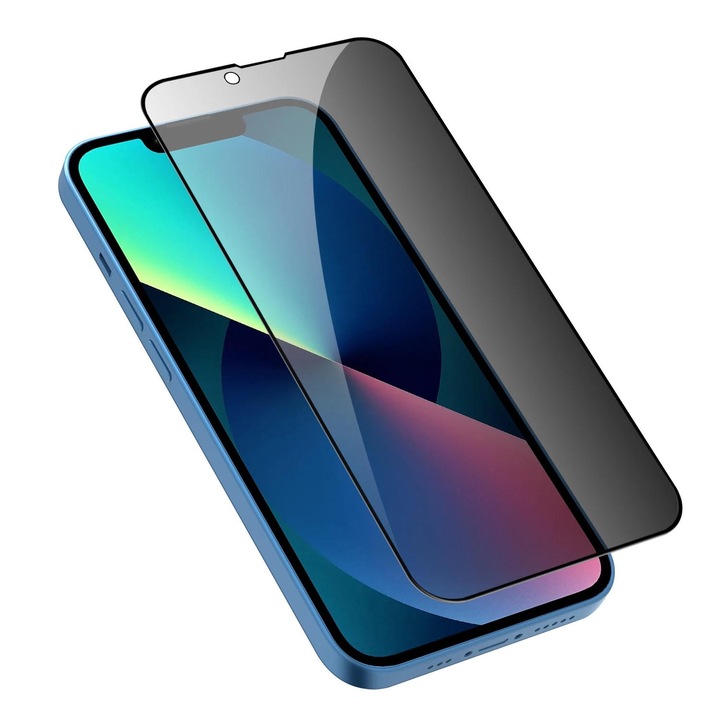 Folie Sticla Privacy Compatibila iPhone 13, iPhone 13 Pro