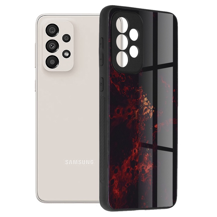 Кейс за Samsung Galaxy A33 5G, Techsuit Glaze Series, Nebula Red