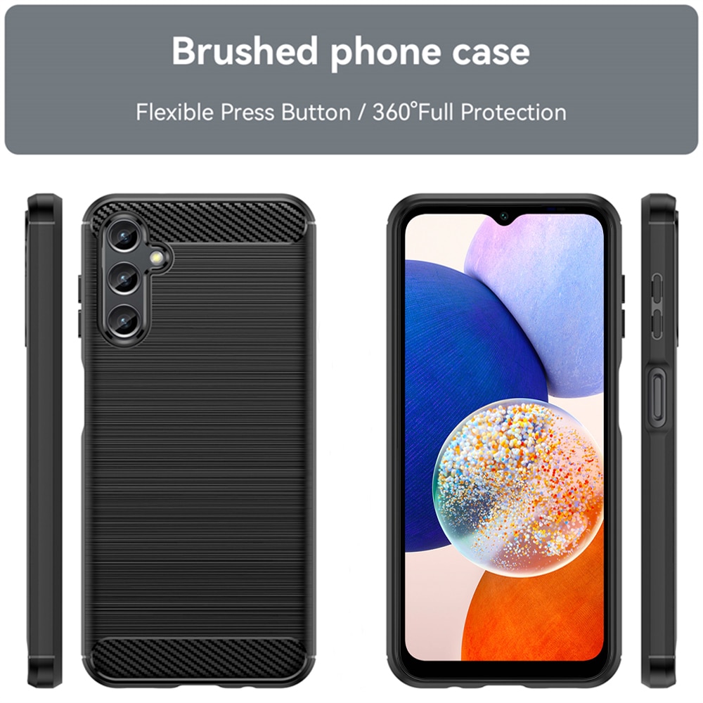 Husa compatibila cu Samsung Galaxy A14 5G TPU Ultra Protect Slim Anti-Soc, Fibra de Carbon, Negru