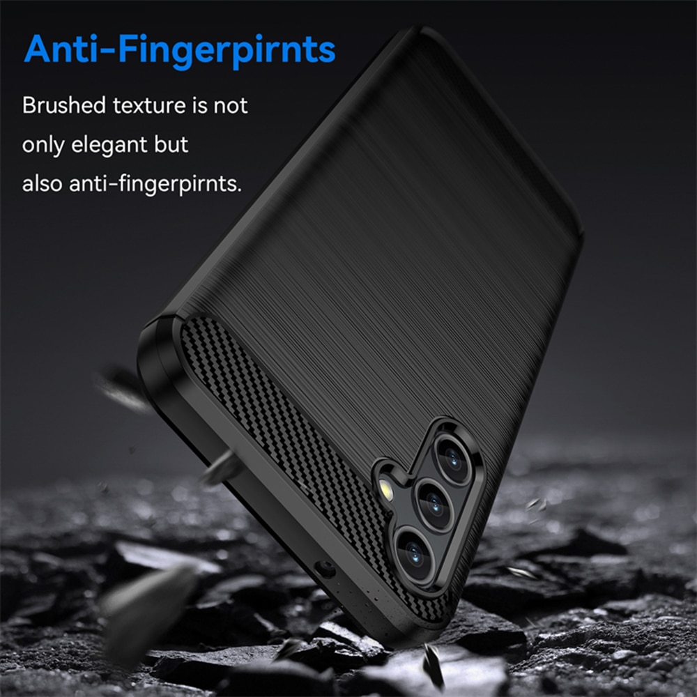 Husa compatibila cu Samsung Galaxy A14 5G TPU Ultra Protect Slim Anti-Soc, Fibra de Carbon, Negru
