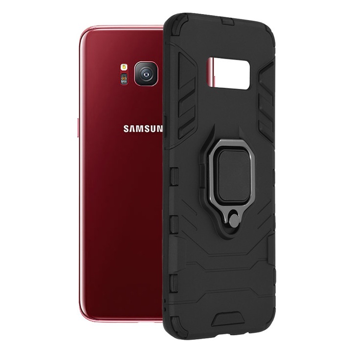 Кейс за Samsung Galaxy S8, Techsuit Silicone Shield, черен