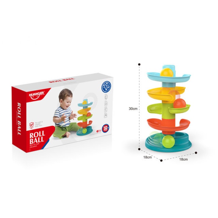 Jucarie cu bile pentru copii mici, Icom Poland, Multicolor