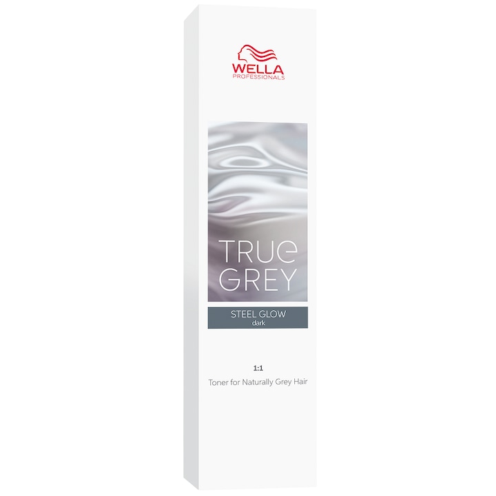 Wella Professionals True Grey Tonizáló krém ősz hajra, Fényes sötétacél szürke, 60 ml
