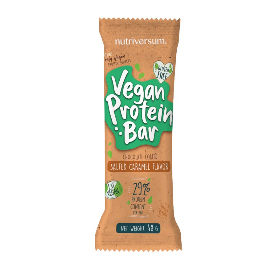 Baton Proteic Vegan Protein Bar Fara Lactoza Si Gluten Nutriversum Caramel Sarat G Emag Ro