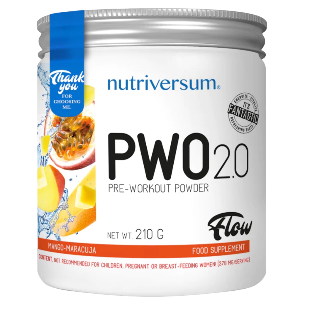 Supliment alimentar, FLOW PreWorkout 2.0, Mango, Nutriversum, 380 g
