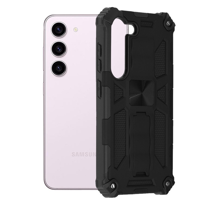 Кейс за Samsung Galaxy S23, Gear City Safe, A46, Термоустойчива пластмаса, Intense Dark