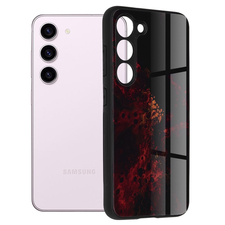 Кейс за Samsung Galaxy S23, Поликарбонат, Red Nebula