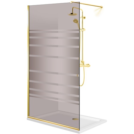 Paravan dus walk-in Aqua Roy ® Gold, model Multiline incolor, sticla 8 ...