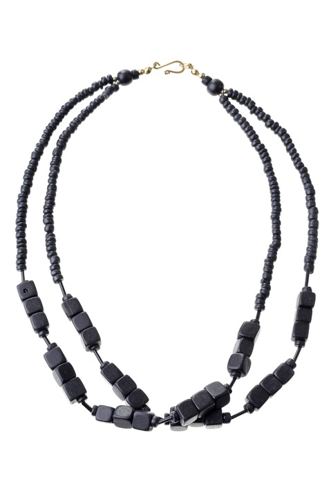 Colier, Gloria Maris Handmade, Wood exotic 03657 Negru, 50 cm