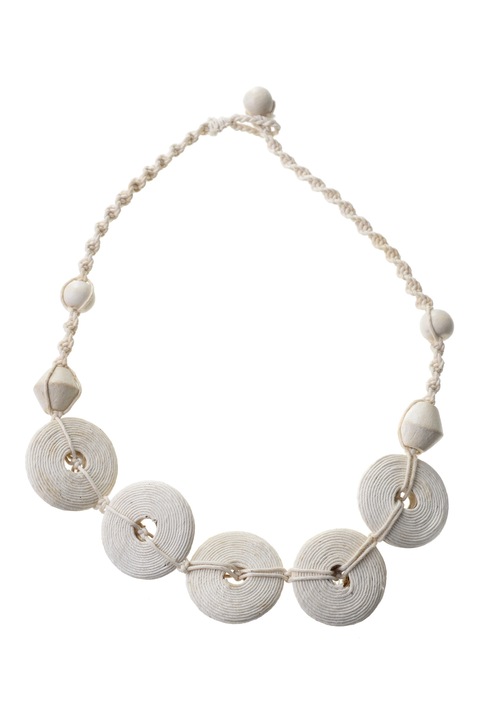 Colier, Gloria Maris Handmade, Paie13464 Alb, 48 cm