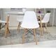 Set 4 scaune dining Scandinav pentru bucatarie, 38x42x82cm, alb