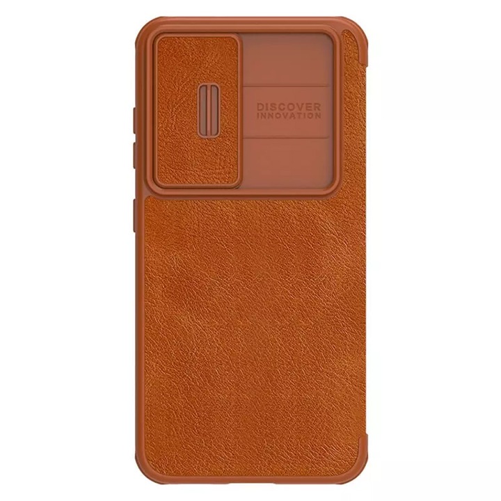 Кейс за Samsung Galaxy S23 Plus - Nillkin QIN Leather Pro Case - кафяв
