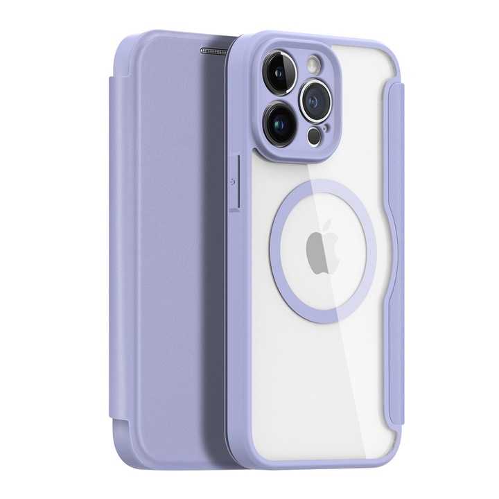 Husa flip cover Dux Ducis Skin X Pro cu MagSafe pentru iPhone 14 Pro Max, violet