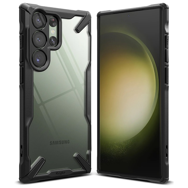Husa pentru Samsung Galaxy S23 Ultra, Fusion X, Policarbonat, Black