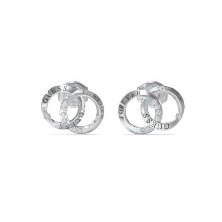 Cercei Guess Forever Links stud cu cristale JUBE02190JWRHT-U, Argintiu