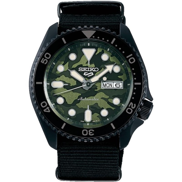 Мъжки часовник Seiko 5 SRPJ37K1 Automatic Black