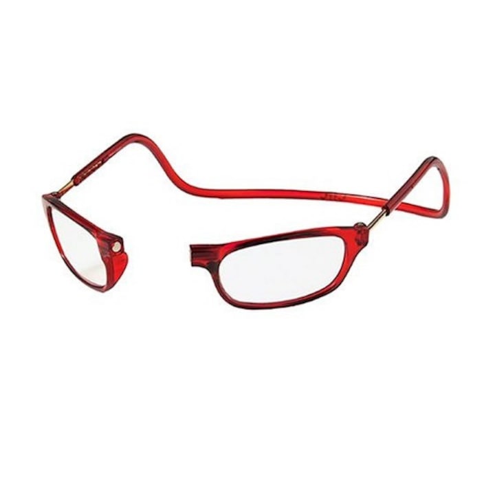 Очила за четене, магнитна дръжка, диоптър +3, червени, Bigshot