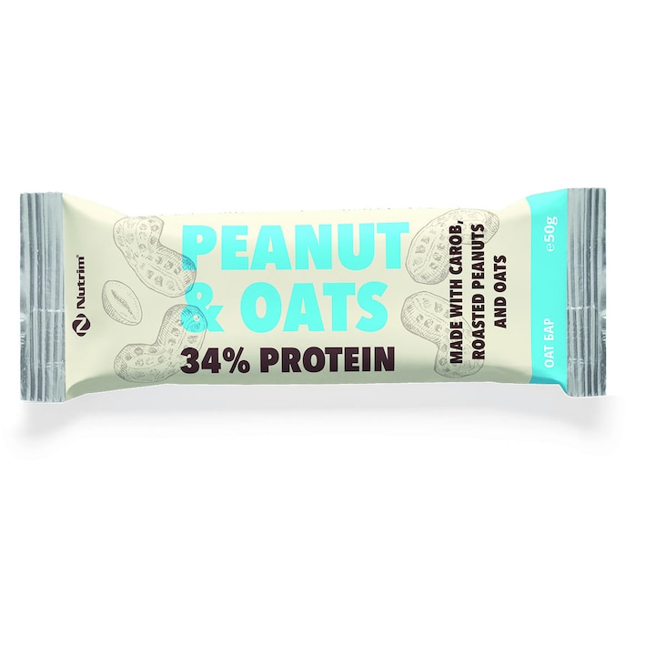 Протеинов бар NUTRIM Peanut & Oats Prorein Bar 50g