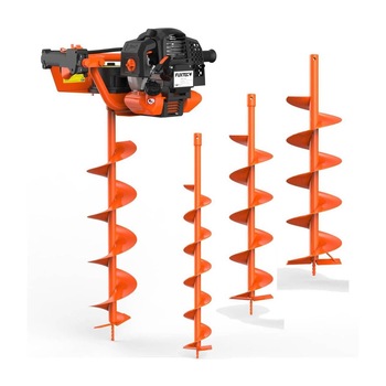 Foreza de pamant, benzina, 2 timpi, 3 CP, FUXTEC, FX-EB152, Set cu 3 burghie incluse Foreza de pamant, benzina, 2 timpi, 3 CP, FUXTEC, FX-EB152, Set cu 3 burghie incluse