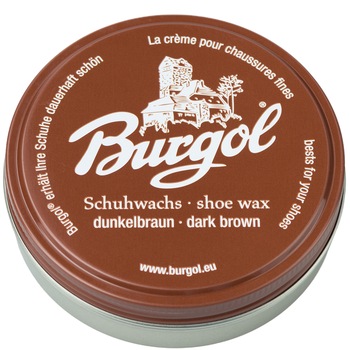 Ceara de palmier pentru incaltaminte Burgol, maro inchis, 100ml Ceara de palmier pentru incaltaminte Burgol, maro inchis, 100ml
