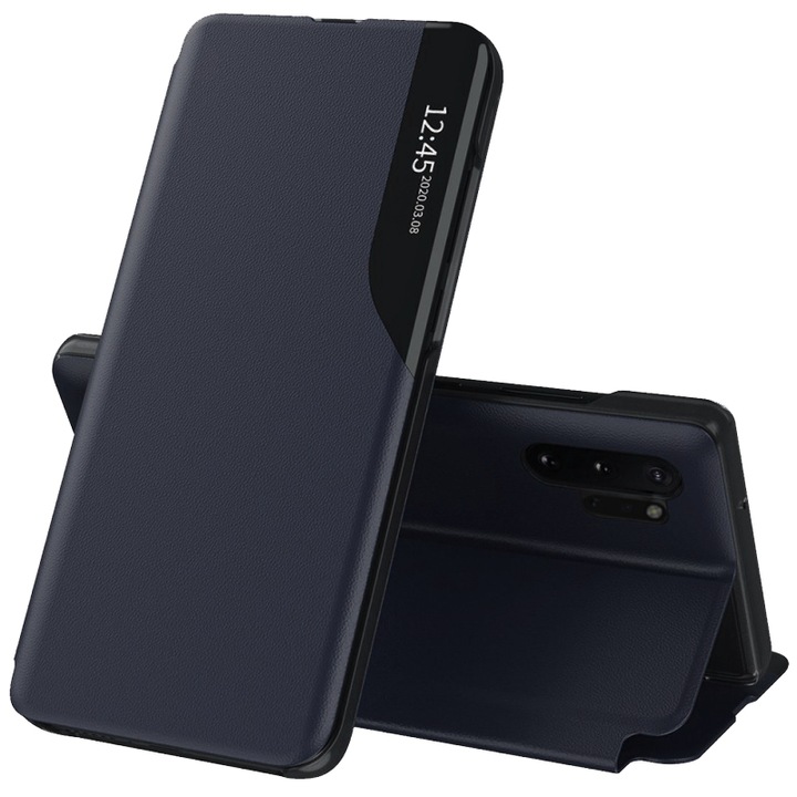 Калъф за Samsung Galaxy Note 10 Plus 4G / Note 10 Plus 5G, Techsuit eFold Series, тъмно син