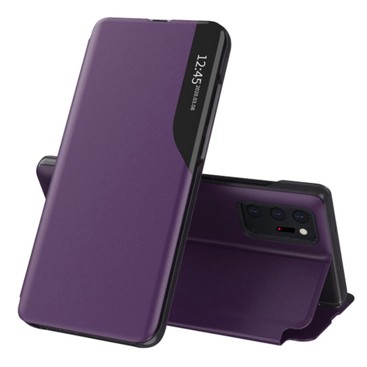 Калъф за Samsung Galaxy Note 20 Ultra / Note 20 Ultra 5G, Techsuit eFold Series, лилав