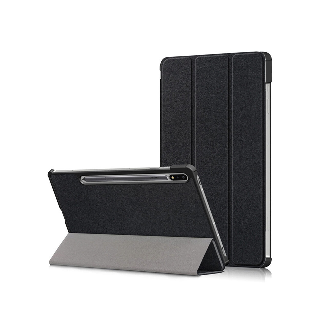 Husa pentru Samsung Galaxy Tab S7 Plus / S8 Plus - Techsuit FoldPro - Negru