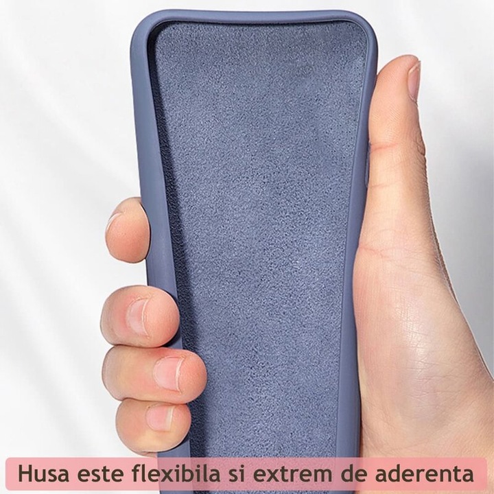 Husa Liquid soft touch compatibila cu Apple IPhone 13, Albastru ALC