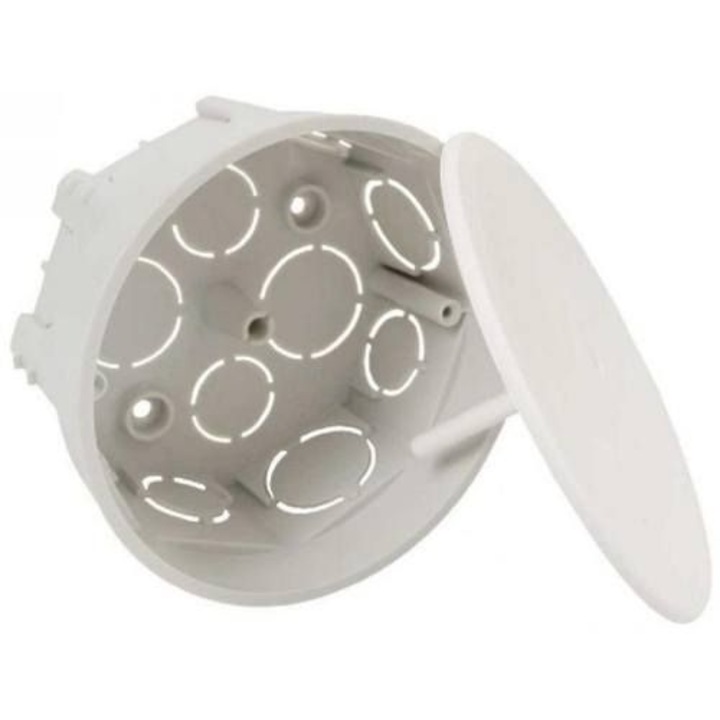 Doza derivatie cu capac, Plastic, KO, 97 V, Alb