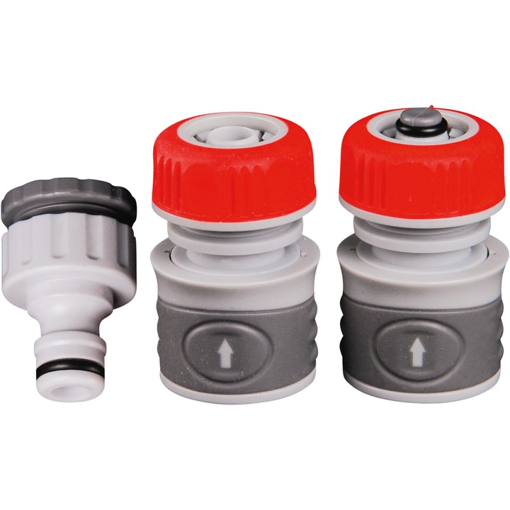 Set conectare furtun 19 mm, 2 mufe rapide cu adaptor 3/4 sau 1" Spid'o