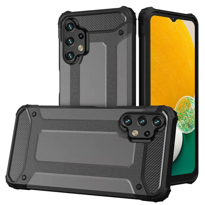 Samsung Galaxy A13 4G / A13 5G / A04s tok, Techsuit Hybrid Armor, fekete