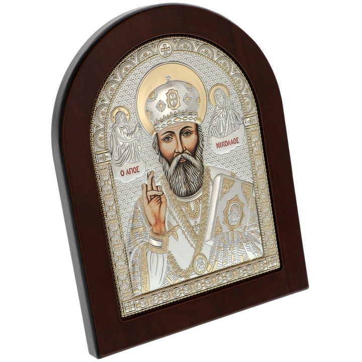 Szent Miklós boltíves ikon 17cm