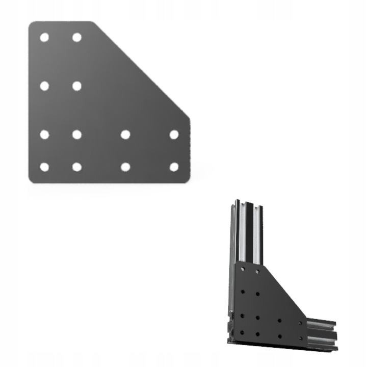 Conector V-Slot pentru profile din aluminiu, Negru