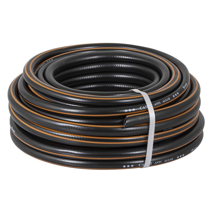 Градински маркуч, Bradas, PVC, 1/2", 50 м, черен/оранжев