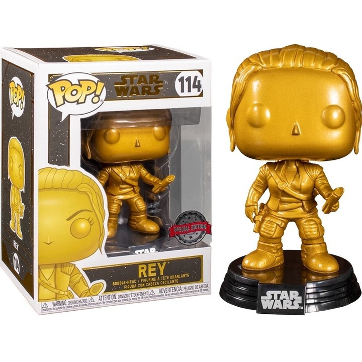 Figura Funko POP Star Wars Rey special edition 114, 10cm, chrome mat