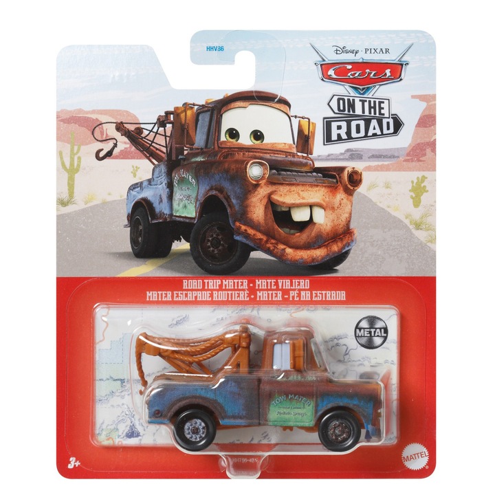 Masinuta diecast Disney Cars 3 - Road Trip Mater, 1:55