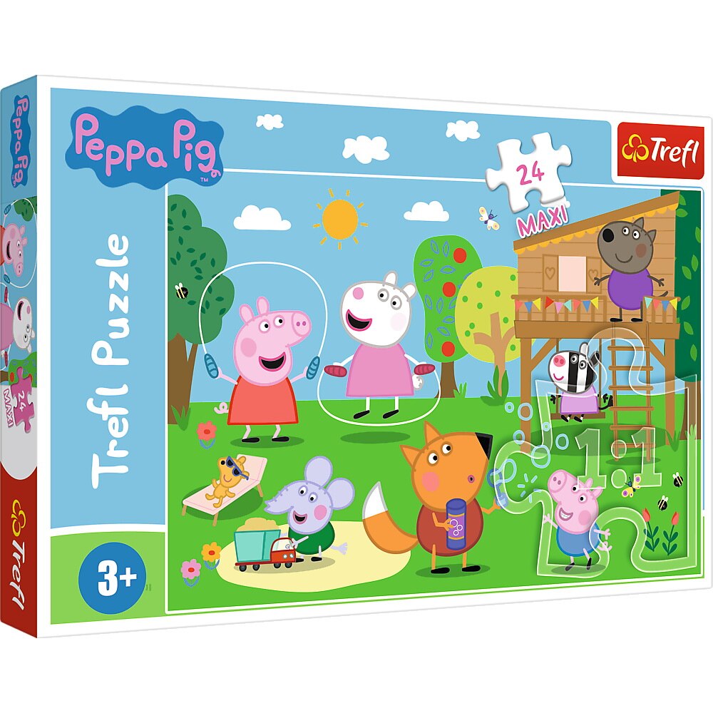 Puzzle Trefl Maxi, Peppa Pig, Distractia din iarba, 24 piese