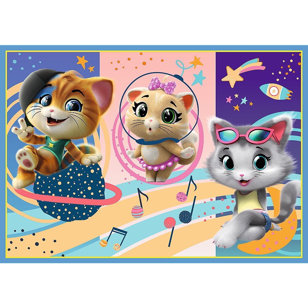 Trefl 4-in-1 Jigsaw Puzzle Set - 35 To 70 Pieces, Features 44 Cats Characters For Kids 4+