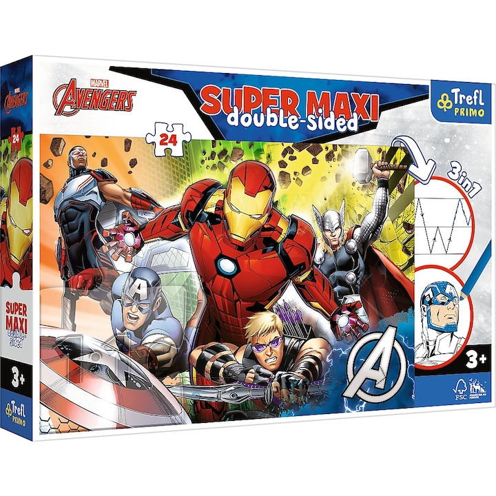 Пъзел Trefl Primo Super Maxi, Marvel Avengers, The Mighty Avengers, 24 части