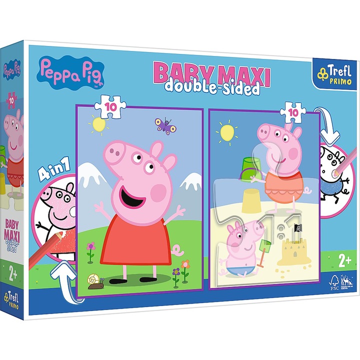 Пъзел Trefl Primo Baby Maxi, Peppa Pig, 2x10 части