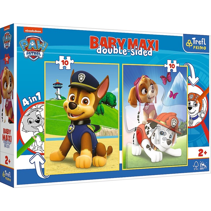 Puzzle Trefl Primo Baby Maxi, Paw Patrol, 2x10 piese