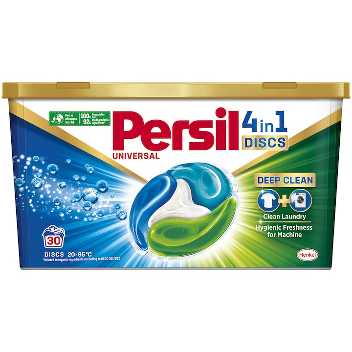 Detergent de rufe capsule Persil Discs Universal, 30 spalari