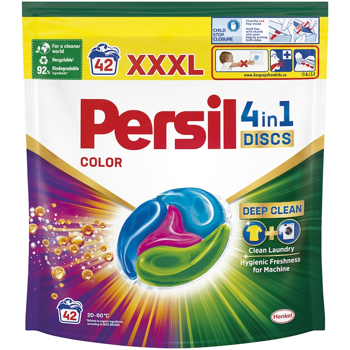Detergent de rufe capsule Persil Discs Color, 42 spalari