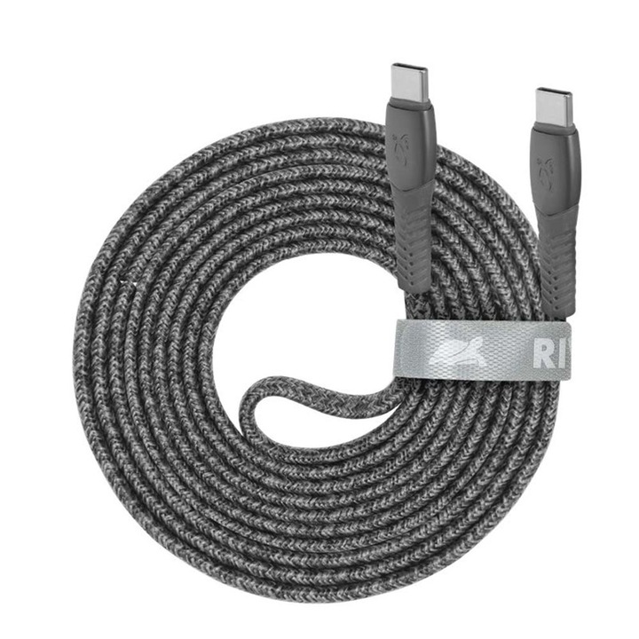 RivaCase Rivapower PS6105 GR21 Type-C - Type-C kábel 2,1m szürke (4260403579640) (4260403579640)