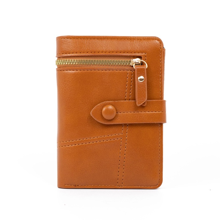 Portofel dama Delis, Ava PT1101, Maro, 10 x 2.5 x 14.5 cm