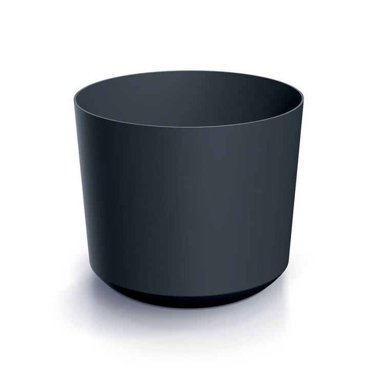 Ghiveci de flori, Prosperplast, Plastic, 23.9 cm, Antracit