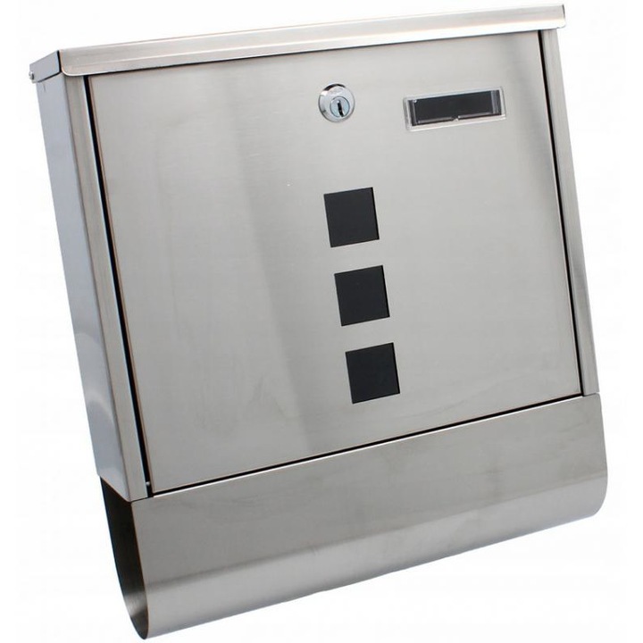 Cutie postala cu blocare, Ramiz, 30,5x33,5x10cm, Argintiu