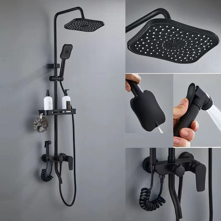 Coloana dus 4 functii, negru mat, esn1752-4