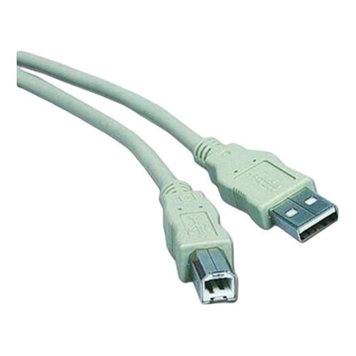 USB 2.0 AB kábel, 3 m, szürke